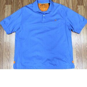 ORVIS REGULAR FIT POLO SHIRT PIQUE KNIT 100% COTTON LIGHT BLUE Sz LARGE, L